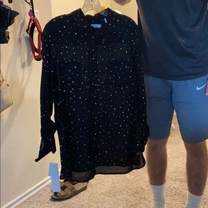 Black and gold with tags button up